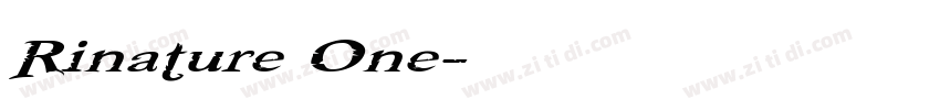 Rinature One字体转换